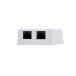 Nanocable TooQ NanoCable 10.21.1002 - Oppervlakterozet RJ45 met 2 stopcontacten Cat.5E UTP, wit