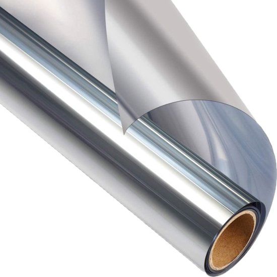 Foliflex Spiegelfolie 300 x 152 cm - Zilver - Zonwerend en Isolerend - Privacy Folie