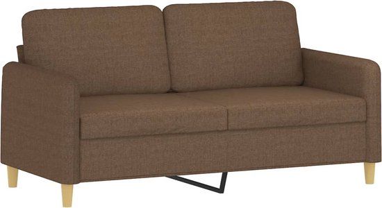 vidaXL Tweezitsbank 140 cm stof bruin