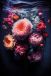 Alexsar Art schilderij Glas art bloemen magenta 90x60cm