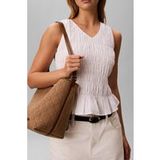 Calvin Klein Emblem All-over Print Jacquard Bag Cornstalk