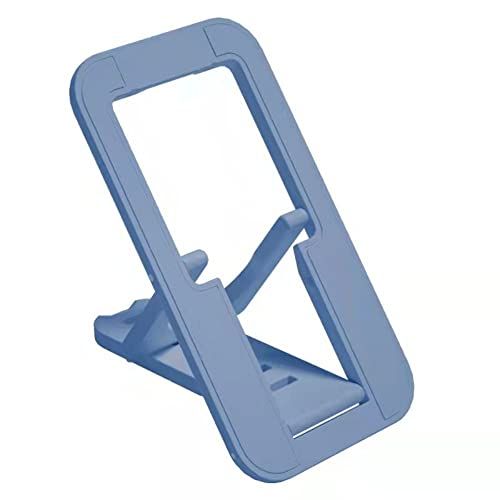 LEMGOAL Ultradunne telefoonhouder, onzichtbare rugsticker, creatief steunframe, verstelbare mini-pasta, vouwringgesp (blauw)