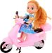 Jonotoys Tienerpop Beauty Motorcycle 22 cm rose/bleu