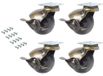 Set de 4 roulettes pivotantes à 360° avec frein