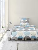 Bierbaum Mako-Satin beddengoed 6383_02 155 x 220 cm, turquoise 02