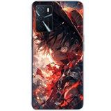 Oppo Hoesje A16s Een stuk Luffy boos manga anime kunst