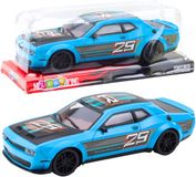 LEAN TOYS Voiture de course sport à propulsion arrière bleu