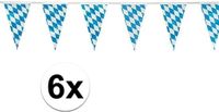 Merkloos / Sans marque Partyxplosion B.V. Beieren Oktoberfest vlaggenlijn - 6x - blauw/wit - 10 meter - kunststof
