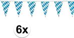 Merkloos / Sans marque Partyxplosion B.V. Beieren Oktoberfest vlaggenlijn - 6x - blauw/wit - 10 meter - kunststof