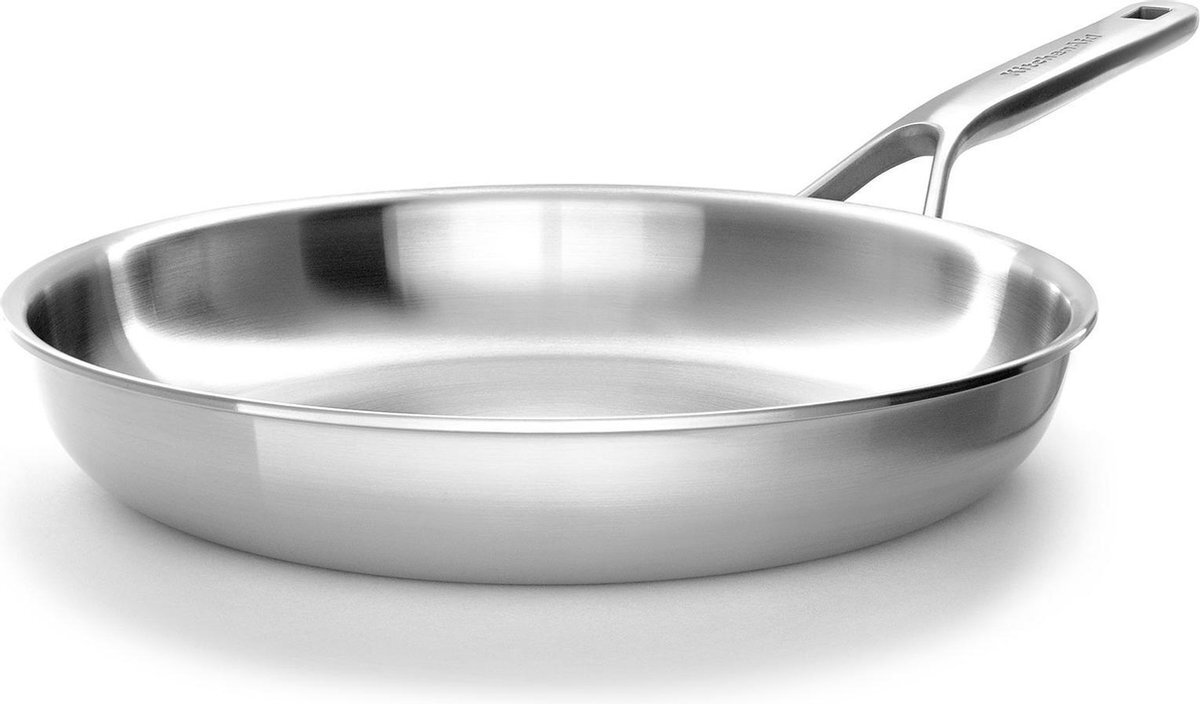 KitchenAid KA-MultiPly 3PLY Opn Frypan 28cm Uncoated