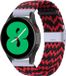 By Qubix - Braided Nylon Smartwatch Bandje - Rood/Zwart - 20mm