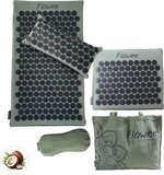 Flowee RELAXSET PRO Acupressuurmat - Groen met grijs
