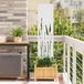Écran de confidentialité de jardin Treillis Blanc 32 x 140 cm Acier laminé à froid