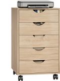 HOMCOM archiefkast - MDF - 40x40x67cm - Eikenhout