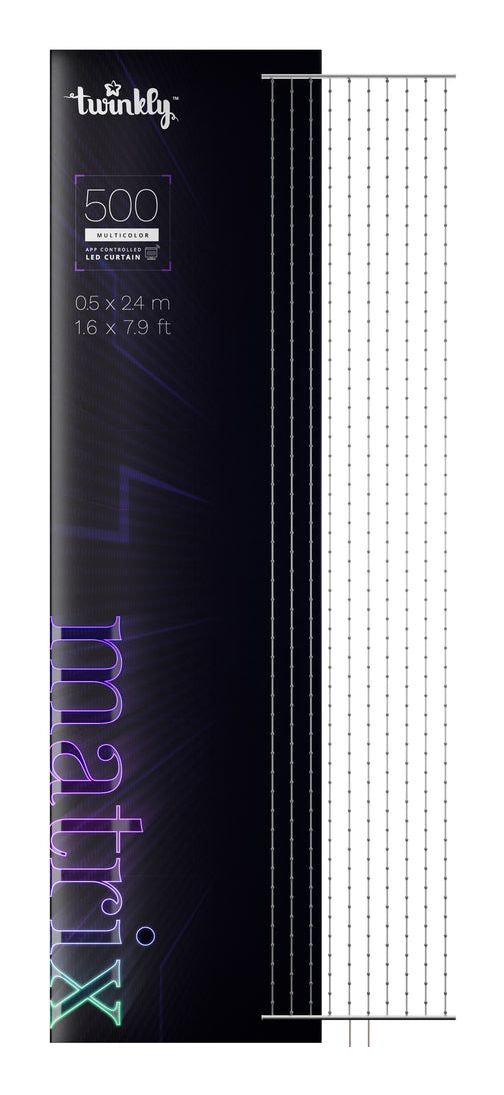 Twinkly Matrix RGB - 500 lamps (0,5x2,4m) Transparant