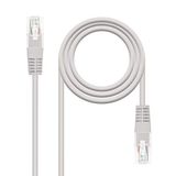 NanoCable 10.20.1305 Ethernet-netwerkkabel RJ45 LSZH, Cat.6, UTP, AWG24, 100% koper, allogeen vrij, grijs, 5 m slang