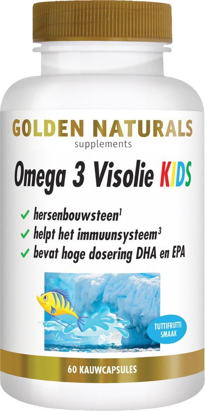 Golden Naturals Omega 3 visolie kids 60ca