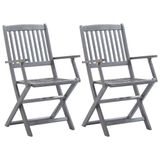VidaXL Tuinstoel Terras Acaciahout 2 stuks