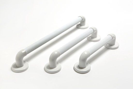 Wandbeugel in kunststof met fijne ribbels - 46 cm - Wit