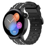 Strap-it sport gesp band - zwart/wit - Geschikt voor Huawei Watch GT 3 42mm