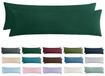 TRANKIELO® - Taie d'oreiller set van 2 pour oreillers de côté - 145x40 cm - Microfibre - Vert foncé