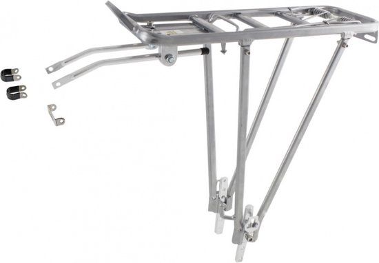 M-Wave Universele aluminium bagagedrager - afneembare zijdelen - zilver - 24/26/28 inch