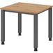 Hammerbacher Bureau 4 pieds carré avec pieds carrés - 80x80 cm