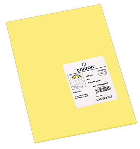 Canson Iris Vivaldi A4 120 gsm Glad Kleurpapier - Licht Grijs 185gsm - 50 vel A4 - 21x29.7cm Strogeel