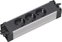 Bachmann Stekkerdoos met Wieland GST18® installatiestekker en 3 contacten / zwart/zilver