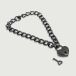 Chaîne avec cadenas en forme de cœur et clé – Noir