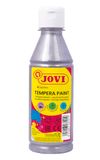 Jovi - Vloeibare temperaverf, flacon 250ml, Zilverkleur, Verf op basis van natuurlijke ingrediënten, Makkelijk te wassen, Glutenvrij, Ideaal voor schoolgebruik (50237)