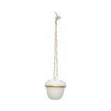 Suspension, porcelaine, gland, blanc et or
