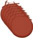 Stof Textile Home coussin de chaise - 6x - terre cuite - 40 cm - Polyester - Rond