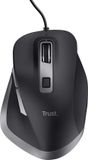 Trust Fyda Comfort Muis - Zwart - 5000 DPI - Bedraad