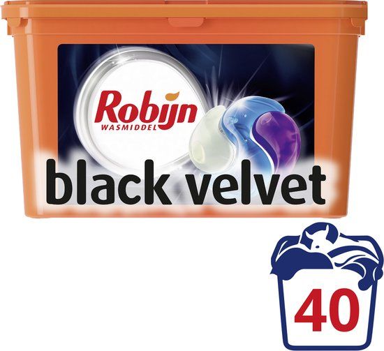 Robijn Black Velvet 3-in-1 Wascapsules - 40 Wasbeurten - Kwartaalbox