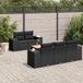 Maison Exclusive - Ensemble de meubles de jardin 6 pièces avec canapé et coussins, noir, en polyrotin