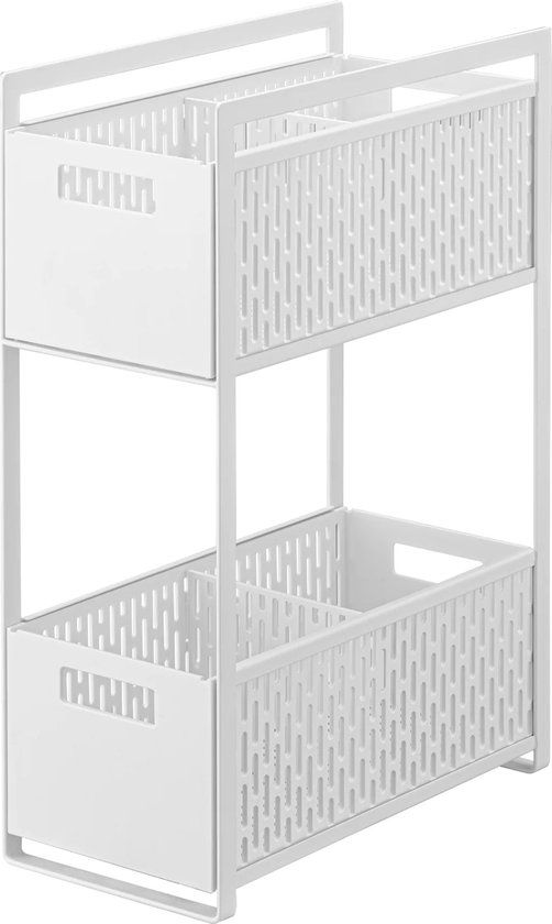 Yamazaki Keukenrek met Manden - 2 niveaus - Tower - Wit