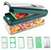 Mandoline trancheuse multifonction - 15 pièces - 4 accessoires interchangeables - Vert