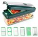 Mandoline trancheuse multifonction - 15 pièces - 4 accessoires interchangeables - Vert