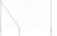 vidaXL Euro-hek met grondpennen 10 x 1,6 m Gegalvaniseerd staal Mesh