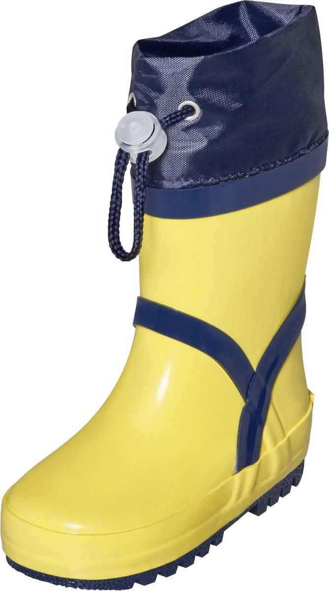 Playshoes - Regenlaarzen voor kinderen met trekkoord - Geel - maat 28EU