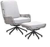 Garden Impressions Bosh loungestoel draaibaar incl. voetenbank - zand