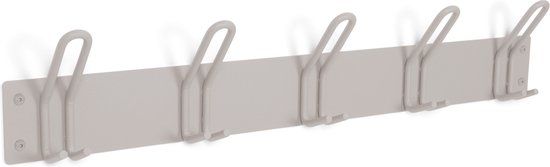 Spinder Design MILES 5 Wandkapstok - Silky Taupe | 15-haaks | Metaal