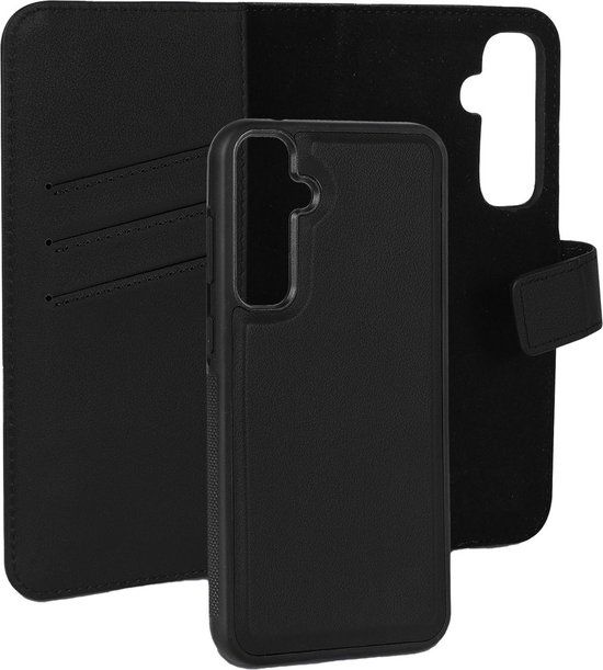 Caseuals 2-in-1 Leather Wallet Bookcase for Samsung Galaxy S23 FE - Black