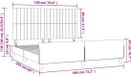vidaXL Bedframe - stof - zwart - 180x200 cm