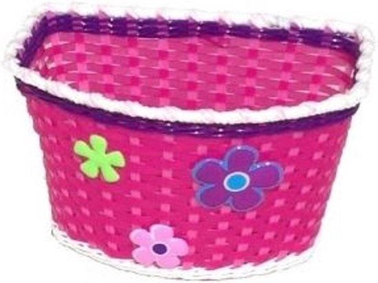 Mini Mommy Fietsmandje Roze - 24 x 16 x 16 cm - Kunststof - 1L