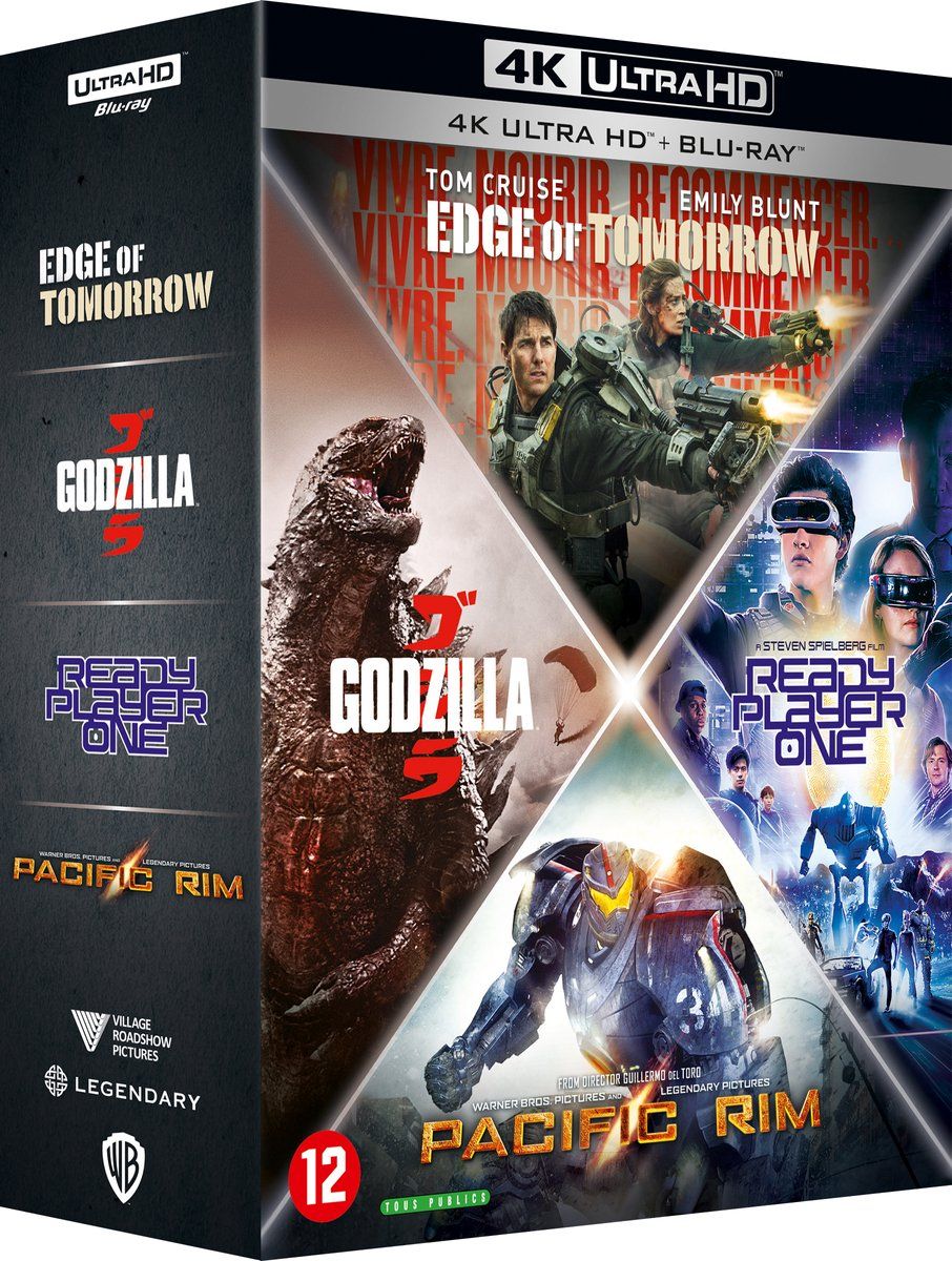 Warner Home Video Edge of Tomorrow + Ready Player One + Pacific Rim + Godzilla (4K Ultra HD Blu-ray)