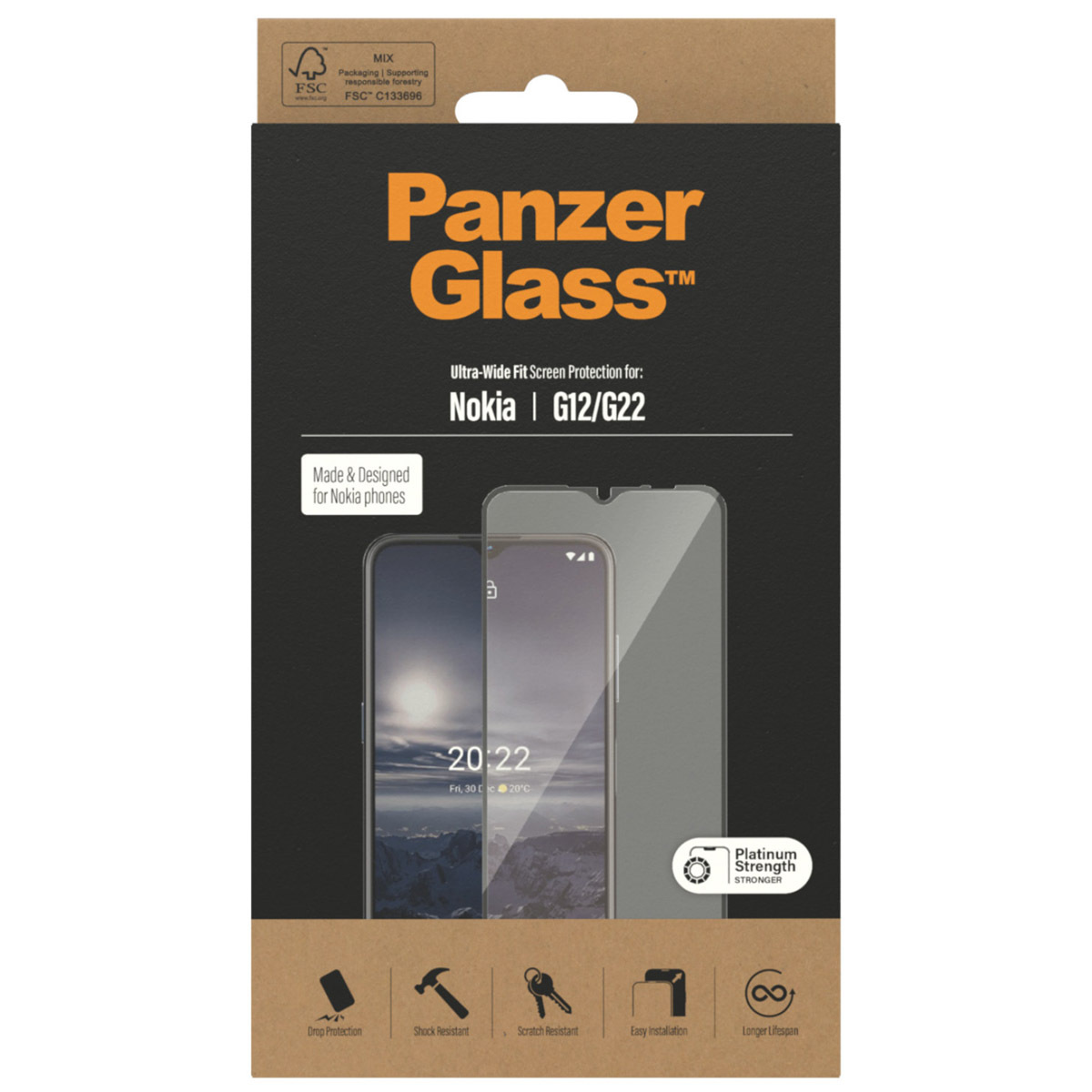 Panzerglass Ultra-Wide Nokia G22 Screenprotector Glas