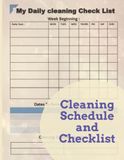 Cleaning Schedule and Checklist: 120 Pages Daily Weekly and Monthly Cleaning Schedule Log Book, Checklist Planner and Organizer Fit Size 8.5 x 11 inches