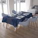 Bonamaison Tafelkleed, Anti-Mold, Sneldrogend, Waterdicht, 100% Polyester Tafellaken, Blauw, 140 x 200 Cm